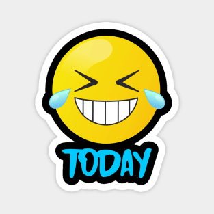 Grinning,squinting,naughty,smiling mood day. Magnet