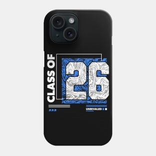 Class of 2026 Urban Streetwear // Graduation Class of '26 Blue Phone Case