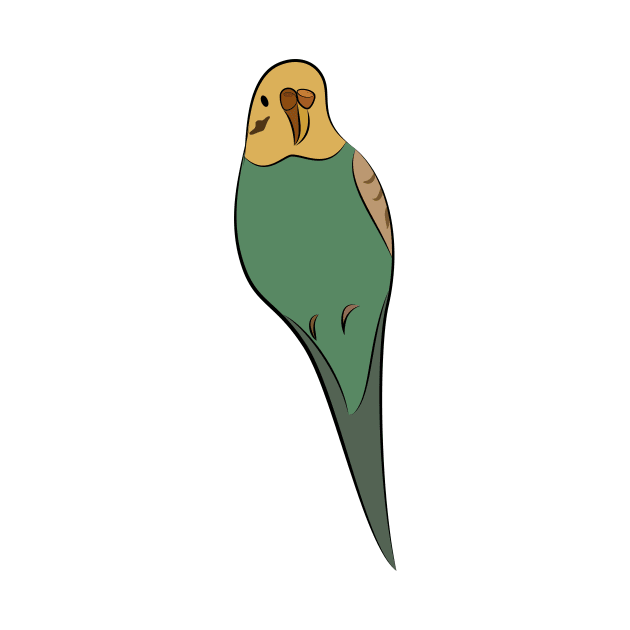 Green Budgie by DigitalShards