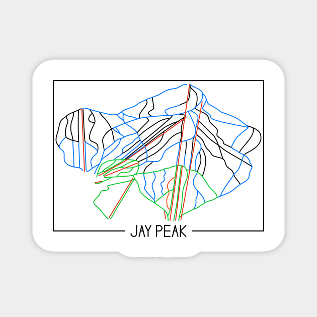 Jay Peak Trail Rating Trail Map Magnet by ChasingGnarnia