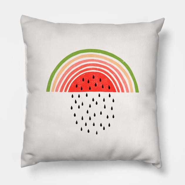 Rainbow Watermelon Pillow by Anda