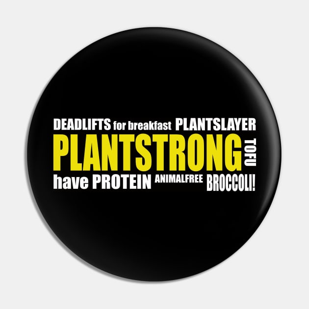 Vegan - Plant Strong Pin by Kennethycw