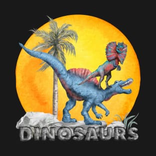 Watercolor Dinosaurs T-Shirt