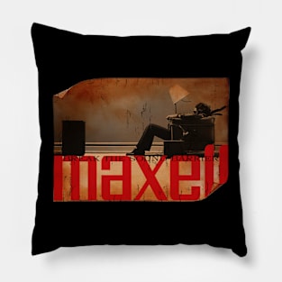 break the sound barrier, maxell retro vintage Pillow