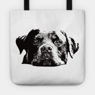 Rottweiler Face Design - A Rottie Christmas Gift Tote