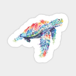 Sea turtle painted in watercolor Magnet