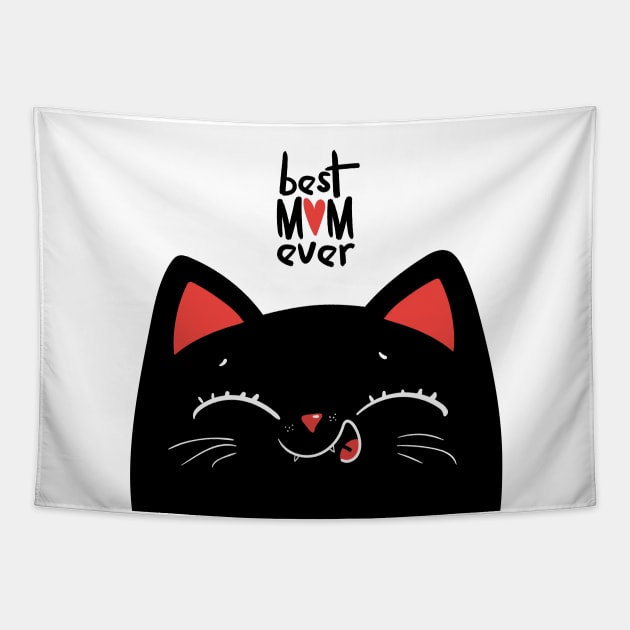 Best mom ever cat Tapestry by Marysha_art