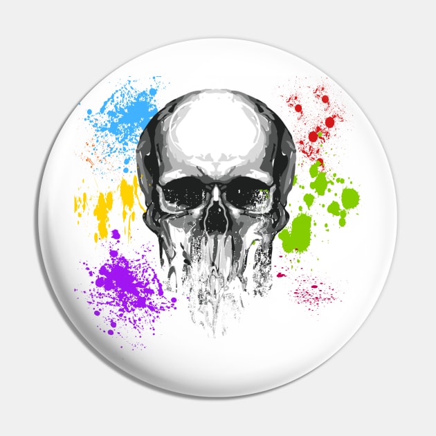 Skull Spatter Pin by Bunnuku