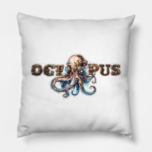 Steampunk Octopus Pillow