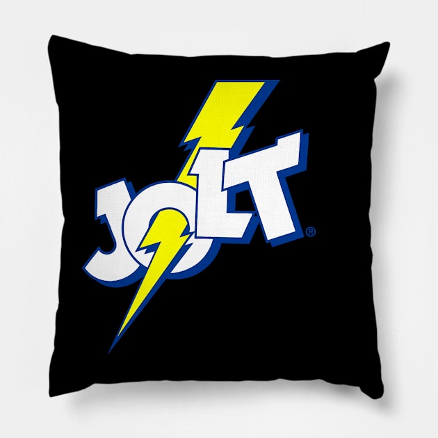 Jolt Cola Logo Pillow by Sudburied