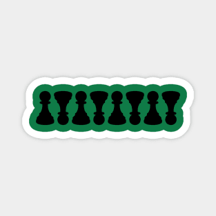 Black And Green Pattern Chessboard Pieces Magnet