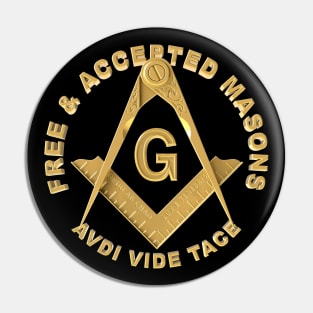 Free & Accepted Masons Masonic Freemason Pin