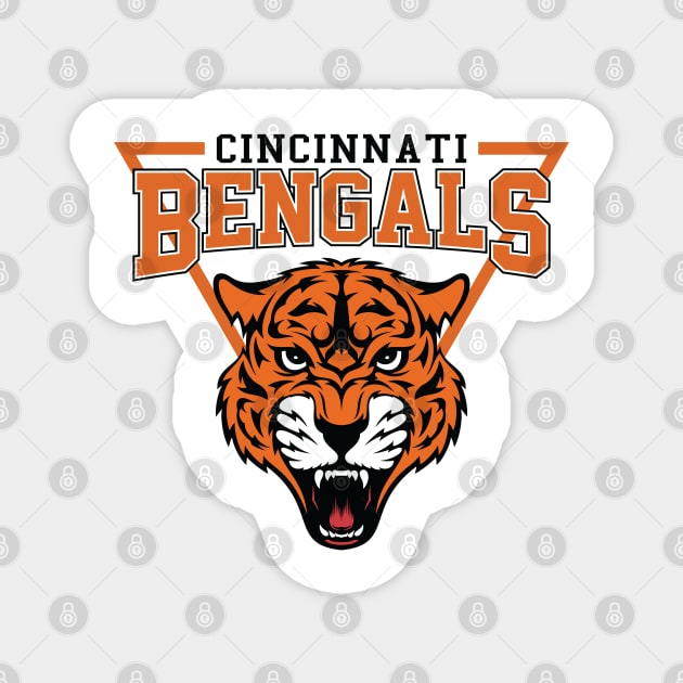 Retro Bengals Magnet by Cemploex_Art