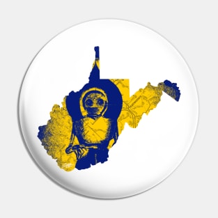 WV Monster #5 Blue and Gold Pin