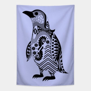 stylish penguin ecopop in mandala pattern Tapestry