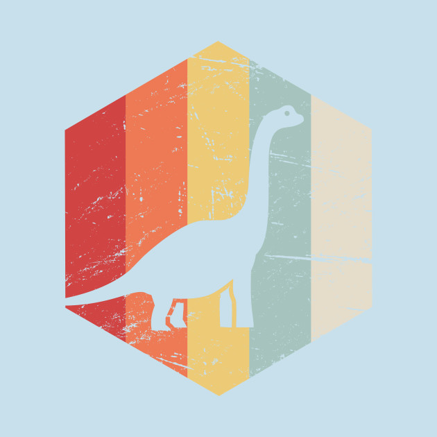 Discover Retro 70s Brachiosaurus - Brachiosaurus - T-Shirt