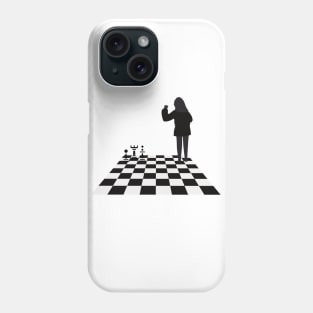 Girl on Chessboard Phone Case