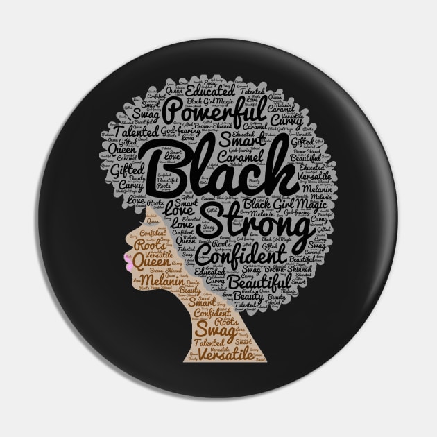 Natural Hair Afro Art for African Americans Pin by blackartmattersshop