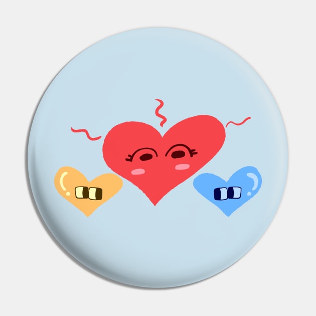 primary hearts Pin by robodots