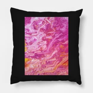 Sugar Sunset Acrylic Pour Painting Pillow