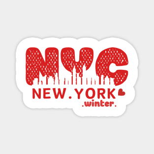 I love winter in new york Magnet