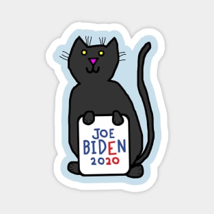 Cute Cat with Joe Biden 2020 Sign Magnet