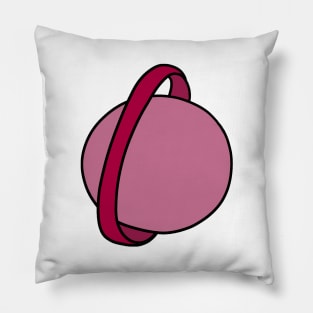 Pink Ringed Planet Pillow