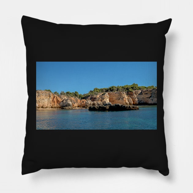 Prainha in Algarve Portugal Pillow by homydesign