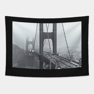 Golden Gate Close up bw Tapestry