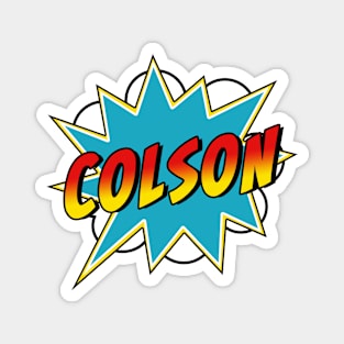 Boys Colson Name Superhero Comic Book Magnet