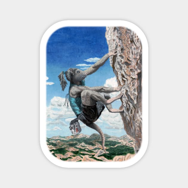 Rock Climbing Fantasy Monster Magnet by Helms Art Creations