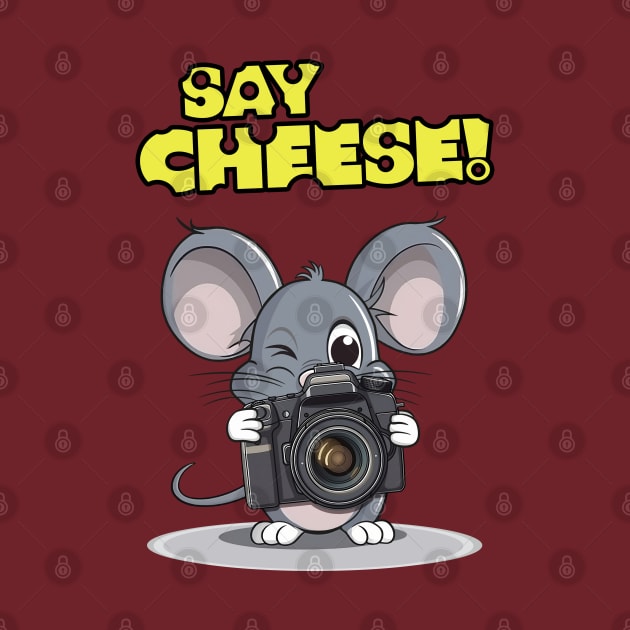 Say Cheese! – A Cute Mouse Photographer by Infinitee Shirts