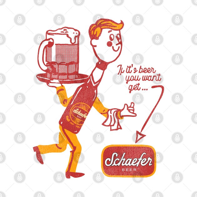 Schaefer Beer Man Retro Defunct Breweriana by darklordpug