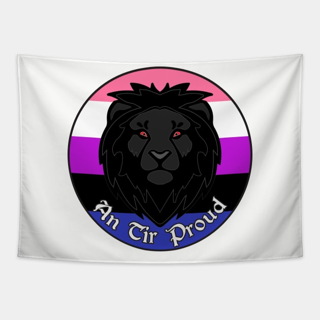 An Tir Pride - Genderfluid- Populace Badge Style 2 Tapestry by Yotebeth