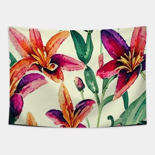 Tropical flower pattern Tapestry