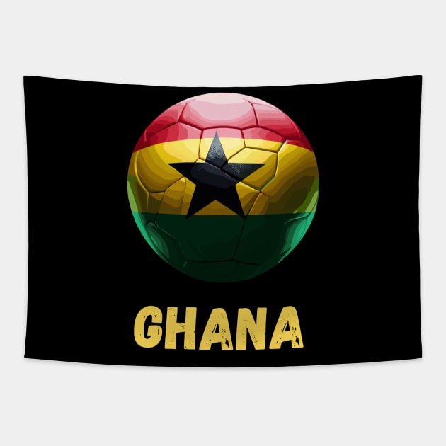 Ghana Flag Football Tapestry by Graceful Designs