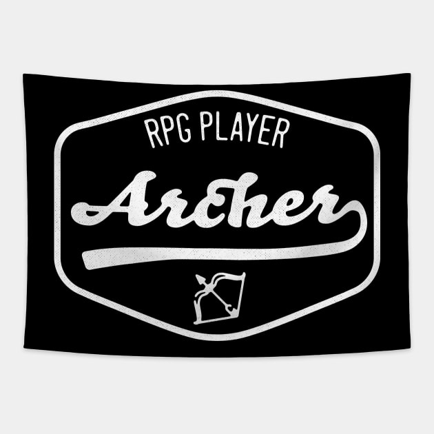 RPG player archer. MMORPG, JRPG ranger gamer. Tapestry by W.Pyzel