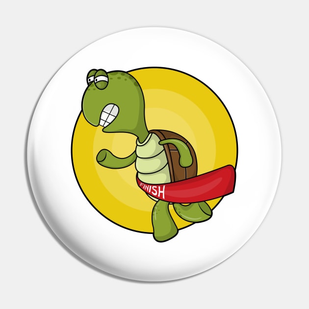 Turtle as Runner at Jogging Pin by Markus Schnabel