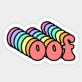 Roblox Noob Oof Stickers Teepublic - walking noob roblox by memestickersco redbubble