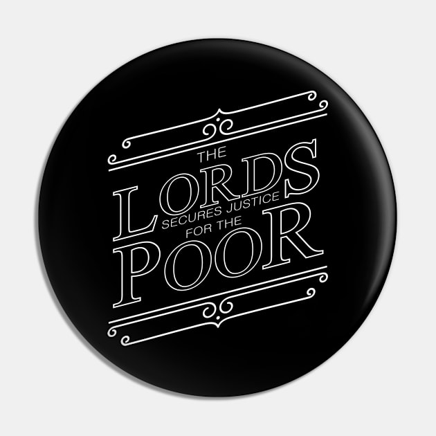 'The Lord Secures Justice' Religion Shirt Pin by ourwackyhome