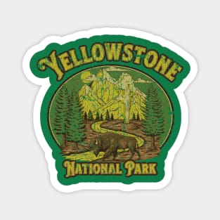 RETRO STYLE - Yellowstone Park  70S Magnet