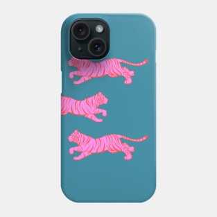 Hot Pink Tiger Trio Phone Case