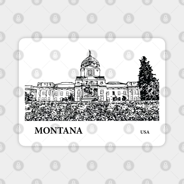 Montana State USA Magnet by Lakeric