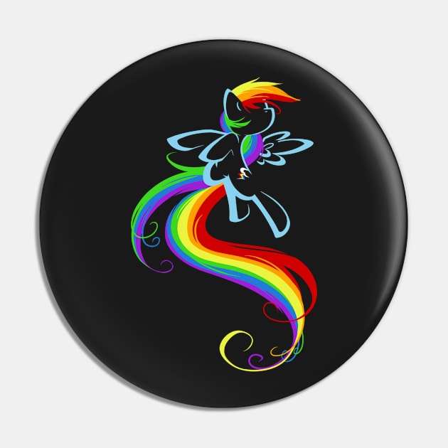 Flowing Rainbow Pin by BambooDog