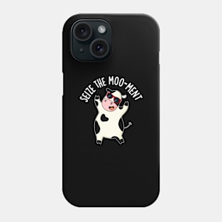 Seize The Mooment Funny Cow Pun Phone Case