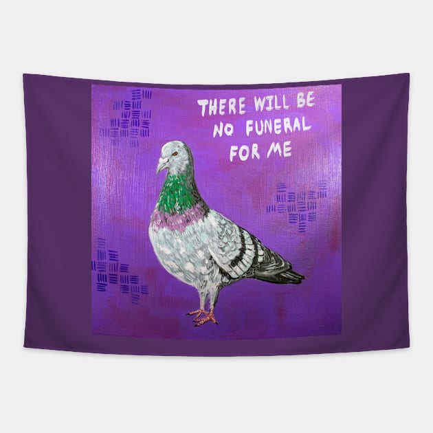 Pigeon Lady Tapestry by O. Rae