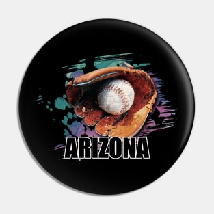 Retro Proud Team Name Arizona Classic Style Baseball Pin