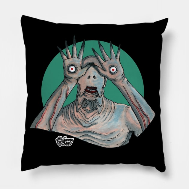 The Pale Man Pillow by The Art of Sammy Ruiz