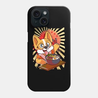 Kawaii Puppy Ramen Bowl Funny Anime Noodles Dog Phone Case