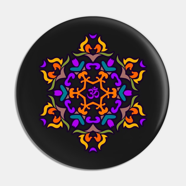 Om Mandala Pin by ddtk